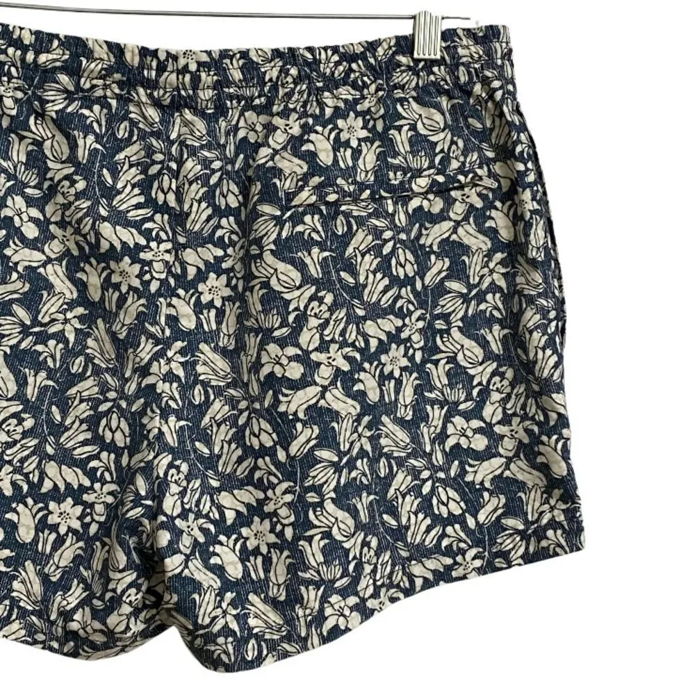 Club Monaco Tailored Fit Men's Floral Swim Trunks Sz M Blue Summer Beach Coastal - Picture 12 of 16